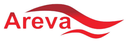 Areva logo red text with wave